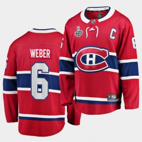 Canadiens Shea Weber 2021 Stanley Cup Final Home Red 6 Jersey