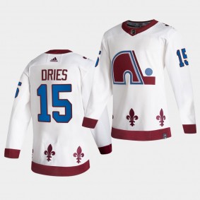 Colorado Avalanche 2021 Reverse Retro Sheldon Dries White Authentic Jersey