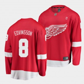 Simon Edvinsson Detroit Red Wings 2021 NHL Draft Jersey Home Red