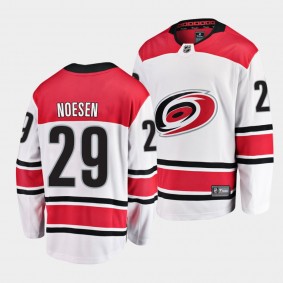 Stefan Noesen Carolina Hurricanes 2021 Away White Player Men Jersey