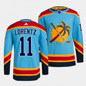 Steven Lorentz Florida Panthers Reverse Retro 2.0 Blue #11 Authentic Pro Primegreen Jersey Men's