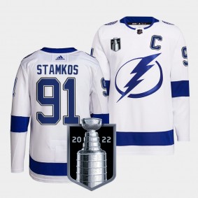 Tampa Bay Lightning 2022 Eastern Conference Champs Steven Stamkos #91 White Jersey Primegreen