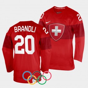 Andrea Brandli Switzerland Women's Hockey 2022 Winter Olympics #20 Red Jersey Home