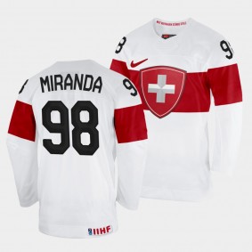 Marco Miranda 2022 IIHF World Championship Switzerland Hockey #98 White Jersey Home