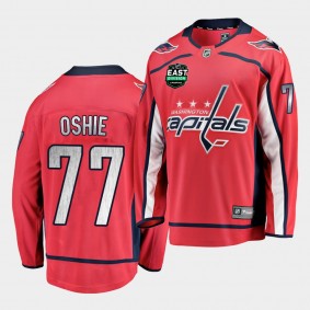 Washington Capitals T. J. Oshie 2021 East Division Patch Red Jersey Home