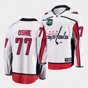 Washington Capitals T. J. Oshie 2021 East Division Patch White Jersey Away