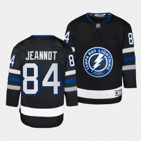 Tampa Bay Lightning #84 Tanner Jeannot 2023-24 Alternate Premier Player Black Youth Jersey