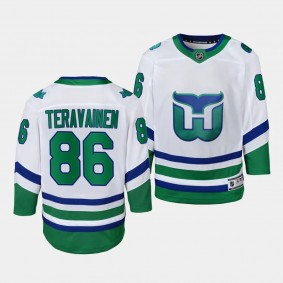 Carolina Hurricanes #86 Teuvo Teravainen Whalers Replica White Youth Jersey