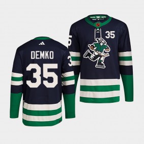 Thatcher Demko Vancouver Canucks 2022 Reverse Retro 2.0 Navy #35 Authentic Primegreen Jersey Men's