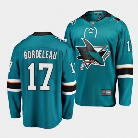 Thomas Bordeleau San Jose Sharks 2022 Home Teal Breakaway Player Jersey Men