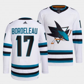 Thomas Bordeleau #17 San Jose Sharks 2022-23 Away White Jersey Primegreen Authentic