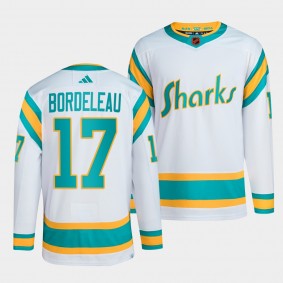 Reverse Retro 2.0 San Jose Sharks Thomas Bordeleau #17 White Authentic Primegreen Jersey 2022