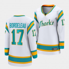 San Jose Sharks 2022 Special Edition 2.0 Thomas Bordeleau #17 Women White Jersey Breakaway Player