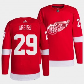 Thomas Greiss #29 Red Wings Home Red Jersey 2021-22 Pro Authentic