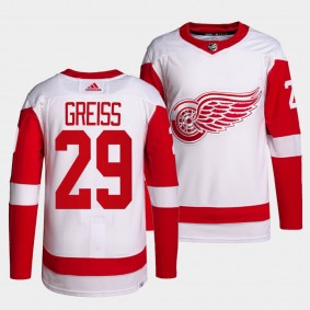 Thomas Greiss Red Wings Away White Jersey #29 Primegreen Authentic Pro