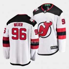 New Jersey Devils Timo Meier Away White Breakaway Player Jersey Men's