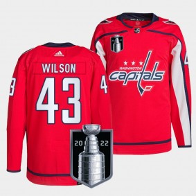 Tom Wilson #43 Washington Capitals Red 2022 Stanley Cup Playoffs Authentic Pro Men Jersey