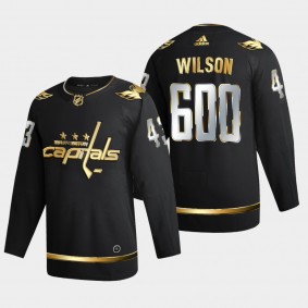 Tom Wilson Capitals #43 600 Career Games Milestone Jersey Black Golden Edition