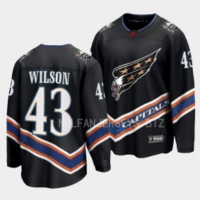 Washington Capitals Tom Wilson Special Edition 2.0 2022 Black Breakaway Retro Jersey Men's