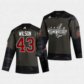 Tom Wilson Washington Capitals 2021 Military Night Camo Authentic Limited Jersey