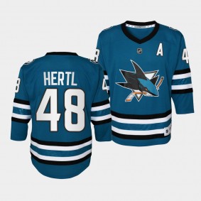 Tomas Hertl San Jose Sharks Youth Jersey 2022-23 Home Teal Replica Jersey