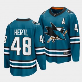 San Jose Sharks #48 Tomas Hertl Home 2022-23 Teal The Evolve Jersey