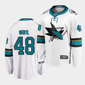 Tomas Hertl #48 Sharks Breakaway Away Men's Jersey