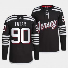 Tomas Tatar #90 Devils Primegreen Authentic Pro Black Jersey 2021-22 Alternate