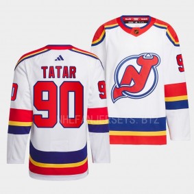 New Jersey Devils 2022 Reverse Retro 2.0 Tomas Tatar #90 White Authentic Primegreen Jersey Men's