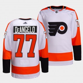 Tony DeAngelo Flyers Authentic Primegreen White Jersey #77 Away