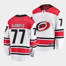 Tony DeAngelo Carolina Hurricanes 2021 Away White Player Men Jersey