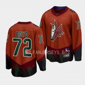 Arizona Coyotes Travis Boyd Special Edition 2.0 2022 Orange Breakaway Player Retro Jersey Men's