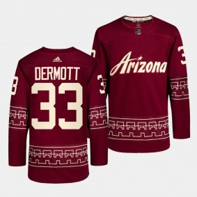 Travis Dermott Arizona Coyotes 2022-23 Alternate Garnet #33 Primegreen Authentic Jersey Men's