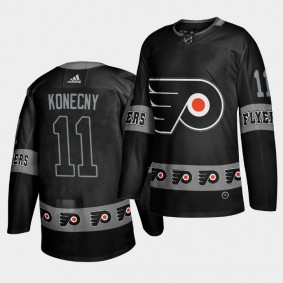 Travis Konecny Flyers #11 Logo sleeve Breakaway Jersey