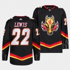 Calgary Flames 2022-23 Blasty Alternate Trevor Lewis #22 Black Jersey Primegreen