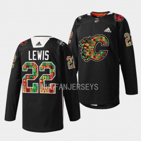 Calgary Flames 2023 Black History Month Trevor Lewis #22 Black Jersey Jarome Iginla