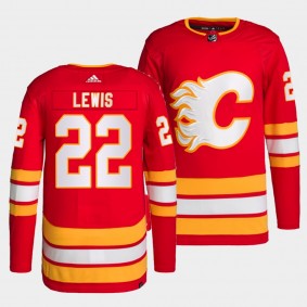 Trevor Lewis #22 Flames Home Red Jersey 2021-22 Primegreen Authentic