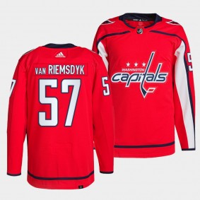 Trevor van Riemsdyk #57 Capitals Home Red Jersey 2021-22 Primegreen Authentic