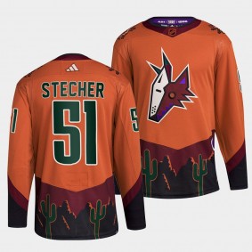 Troy Stecher Arizona Coyotes 2022 Reverse Retro 2.0 Orange #51 Authentic Primegreen Jersey Men's