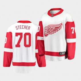 Troy Stecher Detroit Red Wings 2020-21 Away Men White Breakaway Player Jersey