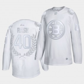 Tuukka Rask Vezina Trophy Bruins #40 Awards Collection Platinum Jersey