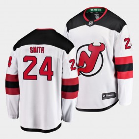 Ty Smith New Jersey Devils 2020-21 Away White Breakaway Player Men's Jersey