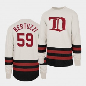 Tyler Bertuzzi Detroit Red Wings Center Ice Crew White Retro Cotton Jersey