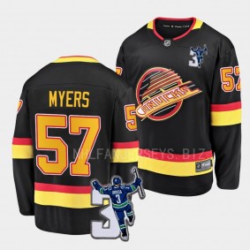 Tyler Myers Vancouver Canucks Kevin Bieska patch Black Throwback Jersey Men's