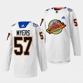 Christmas Night Tyler Myers Vancouver Canucks White #57 Pre-game Sweater Jersey 2023