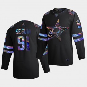 Dallas Stars Tyler Seguin 2020-21 Iridescent Holographic Collection Authentic Black Jersey