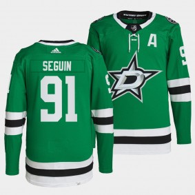 Tyler Seguin #91 Stars Home Green Jersey 2021-22 Primegreen Authentic