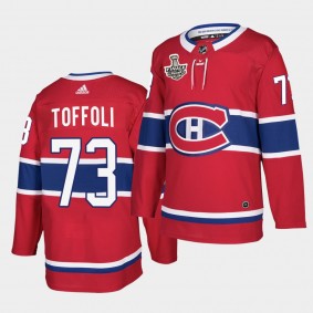 Tyler Toffoli #73 Canadiens 2021 de la Coupe Stanley Finale Red French-Language Patch Jersey