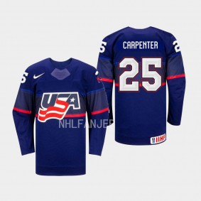 Alex Carpenter IIHF USA Hockey #25 Blue Away Jersey Unisex