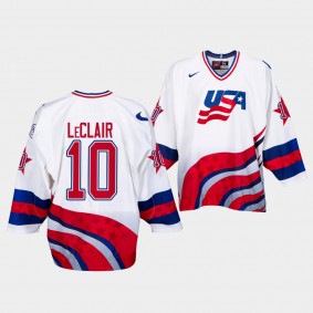 John LeClair USA Hockey 1996 World Cup Classic Jersey White